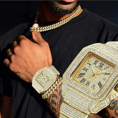 Golden Iced out Watch My store